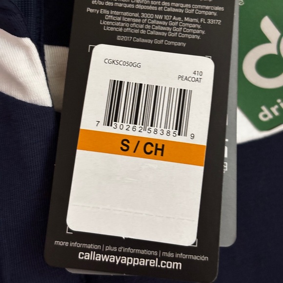 Callaway Women's Golf Polo Shirt with Opti-Dri, Navy Athletic Top Size Small - Picture 14 of 14